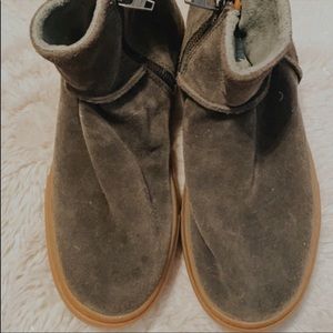 Satorisan suede ankle booties, size 7 1/2